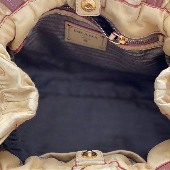 PRADA Yellow Drawstring Napa tote - Picture 8 of 12